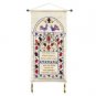 Wall Hanging Home Blessing in English and Hebrew in Raw Silk by Yair Emanuel