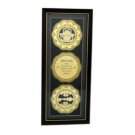 37x16 cm framed blessing on three golden plates