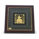 32x32cm wooden frame with gold etching