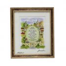 Home Blessing in English with Jerusalem Landscape