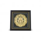 16x16 cm framed Hamsa blessing in gold plate