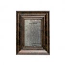 Shabbat Candle Lighting Service with Jerusalem inside Dark Brown Frame