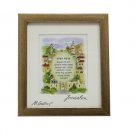 Small Birkat Habayit (Home Blessing) in Hebrew with Jerusalem Landscape