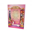 Shema Blessing with Girl Sleeping on Pink Background