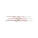 20 cm set of twelve bracelets with various pendant designs