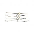 20 cm assorted set of 12 bracelets with Stars of David and rings