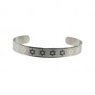 Stainless steel bracelet cuff with lazer cut stars