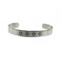 Stainless steel bracelet cuff with lazer cut stars