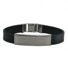 Set of 5 Bracelets in Rubber with a Silver-Colored Buckle