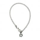 20 cm set of twelve white string bracelets with Stars of David