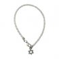 20 cm set of twelve white string bracelets with Stars of David