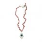Set of 12 20 cm red and silver braided bracelets with Hamsa