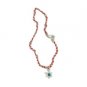 20 cm set of 12 metal red and silver string bracelets with Star of David pendant