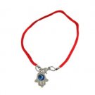 20 cm set of twelve red satin bracelets with Hamsas