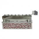 Sterling Silver Hanukkah Menorah with Cutout Flowers and Travel Box