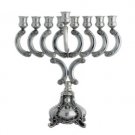 Hazorfim Hanukkah Menorah with Floral Design (Medium)