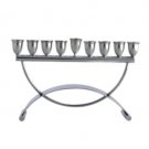 Hazorfim Hanukkah Menorah in Wave Design