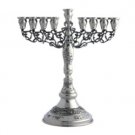 Hazorfim Hanukkah Menorah with Floral Pattern