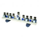 Menorah in Marble and Glass with Diamond Accents