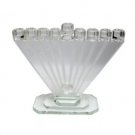 Hanukkah Menorah with Diamond Shape in Crystal