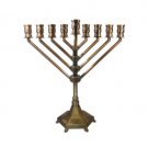 Copper Menorah in Chabbad Style (Large)