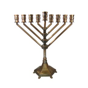 Copper Menorah in Chabbad Style (Large)