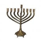 Hanukkah Menorah in Copper with Branch Design