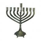 Hanukkah Menorah in Pewter Branch Design