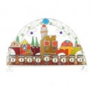 12 Centimeter Hanukkah Menorah in Stained Glass