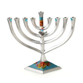 Layered Menorah With Bird