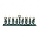 34x11cm Hanukkah Menorah with Laser Engraved Dreidels and “Hanukkah”
