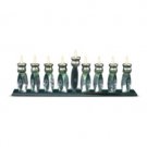 34x11 Centimeter Crystal Hanukkah Menorah with Engraved Stars of David