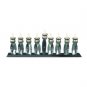 34x11 Centimeter Crystal Hanukkah Menorah with Engraved Stars of David