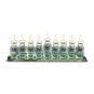 27x6 Centimeter Crystal Menorah with Metal Candle Holders