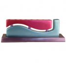 Yair Emanuel Curved Menorah with Waved Cutout Design in Purple in Aluminum