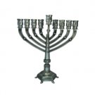 Hanukkah Menorah in Pewter Branch Design (Small)