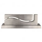 Yair Emanuel Curved Menorah with Waved Cutout Design in Aluminum