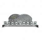 28x13 cm menorah in nickel with Jerusalem written in Hebrew