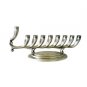 13 cm Pewter Hanukkah Menorah in a Carved Design