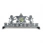 Nickel Hanukkah Menorah with Star of Davie and Lions