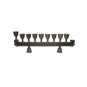 Horizontal Menorah in Copper with Filigree Design