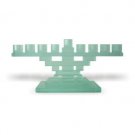12 Centimeter Hanukkah Menorah in Frosted Glass
