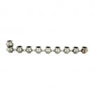 Hanukkah Menorah with Cups and Jerusalem in Pewter