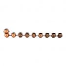 Hanukkah Menorah with Cups and Jerusalem in Copper