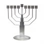Chabad Hanukkah Menorah with Angled Branches in Metal