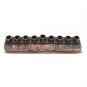 28 Centimeter Hanukkah Menorah in Copper with Blue Stones