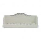 27 Centimeter Hanukkah Menorah in White Ceramic