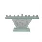 Glass Menorah with Jerusalem Design