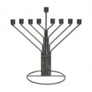 Chabad Hanukkah Menorah in Grey Tin Rods