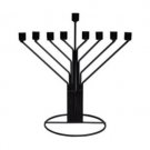 Chabad Hanukkah Menorah in Black Tin Rods